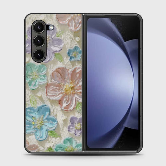 Samsung Galaxy Z Fold 6 5G Cover - Floral Series - Design 14 - Blue & Purple - HQ Premium Shine Durable Shatterproof Case