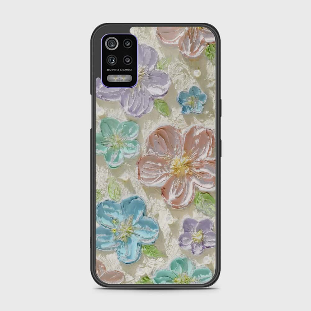 LG K52 Cover - Floral Series - Design 14 - Blue & Purple - HQ Premium Shine Durable Shatterproof Case