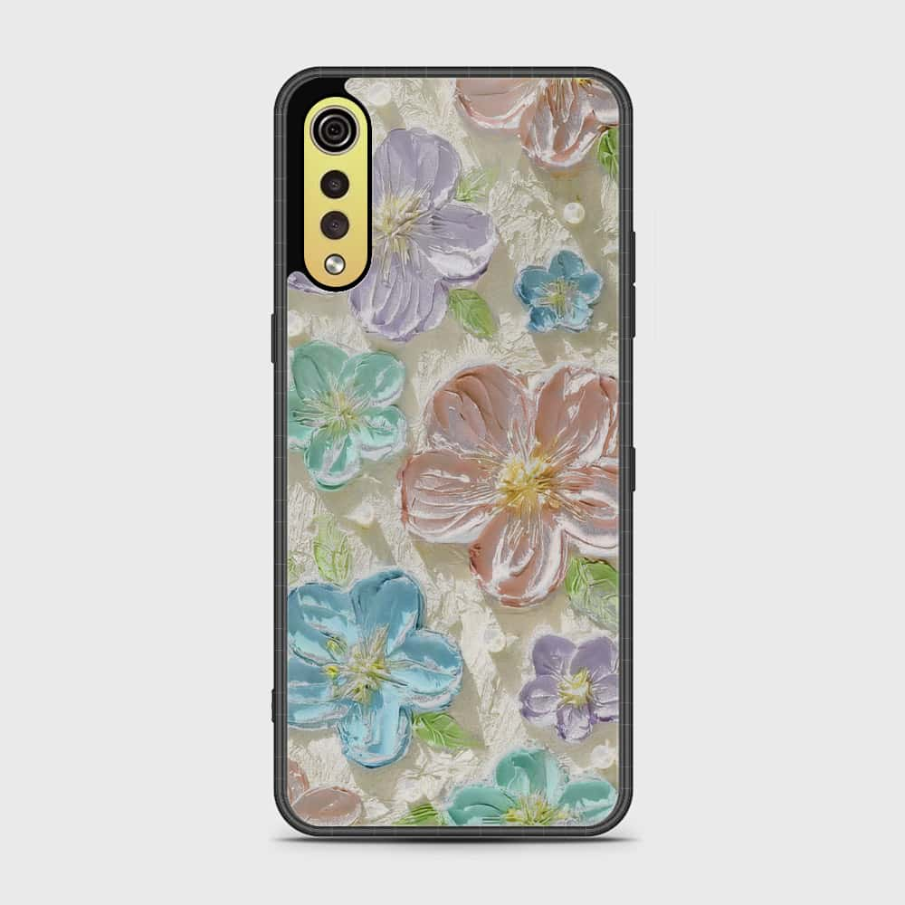 LG G9 Cover - Floral Series - Design 14 - Blue & Purple - HQ Premium Shine Durable Shatterproof Case