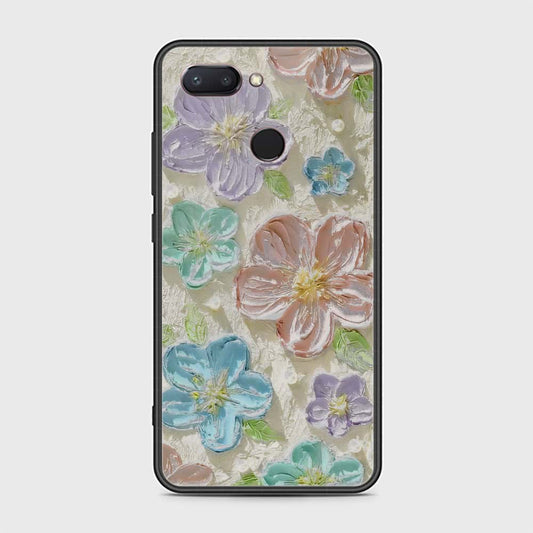 Xiaomi Mi 8 Lite Cover - Floral Series - Design 14 - Blue & Purple - HQ Premium Shine Durable Shatterproof Case