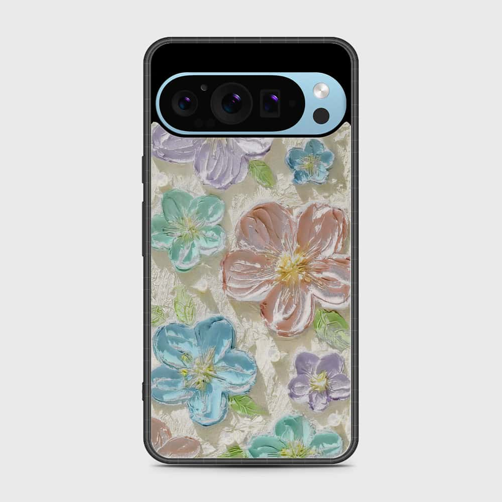 Google Pixel 9 Pro Cover - Floral Series - Design 14 - Blue & Purple - HQ Premium Shine Durable Shatterproof Case