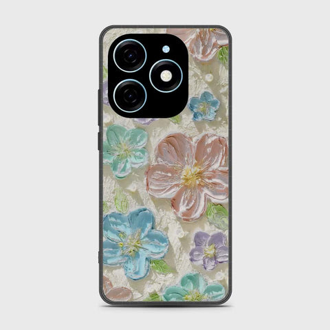 Tecno Spark 20C Cover - Floral Series - Design 14 - Blue & Purple - HQ Premium Shine Durable Shatterproof Case