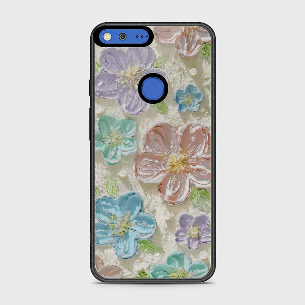 Google Pixel XL Cover - Floral Series - Design 14 - Blue & Purple - HQ Premium Shine Durable Shatterproof Case