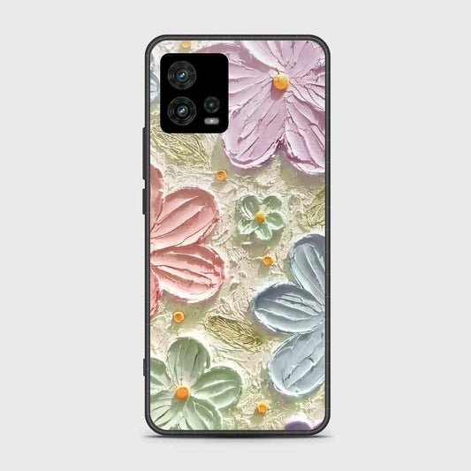 Motorola Moto G72 Cover - Floral Series - Design 15 - Blue & Green - HQ Premium Shine Durable Shatterproof Case