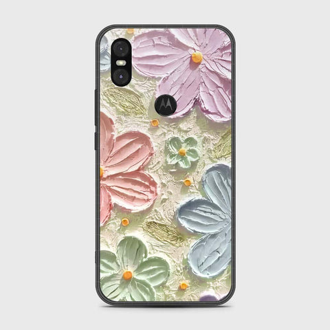 Motorola P30 Play Cover - Floral Series - Design 15 - Blue & Green - HQ Premium Shine Durable Shatterproof Case