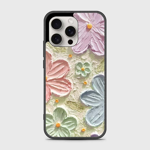 iPhone 16 Pro Cover - Floral Series - Design 15 - Blue & Green - HQ Premium Shine Durable Shatterproof Case