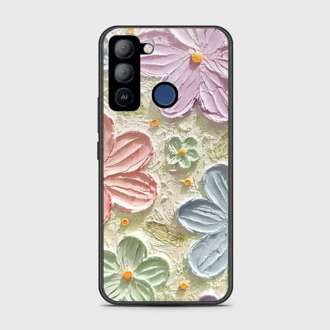 Tecno Pop 5 LTE Cover - Floral Series - Design 15 - Blue & Green - HQ Premium Shine Durable Shatterproof Case