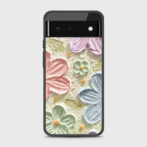 Google Pixel 6 Cover - Floral Series - Design 15 - Blue & Green - HQ Premium Shine Durable Shatterproof Case