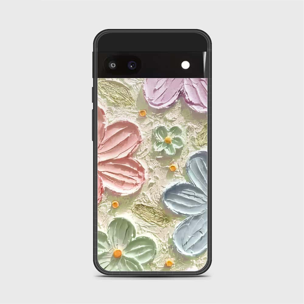 Google Pixel 6a Cover - Floral Series - Design 15 - Blue & Green - HQ Premium Shine Durable Shatterproof Case