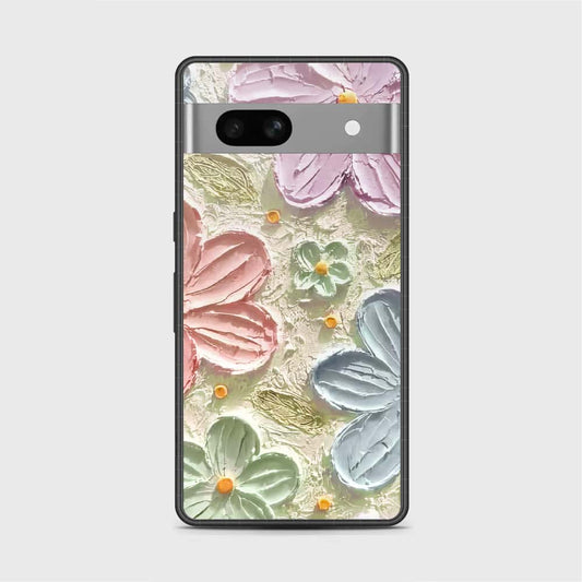 Google Pixel 7a Cover - Floral Series - Design 15 - Blue & Green - HQ Premium Shine Durable Shatterproof Case