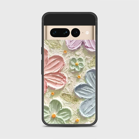 Google Pixel 7 Pro Cover - Floral Series - Design 15 - Blue & Green - HQ Premium Shine Durable Shatterproof Case