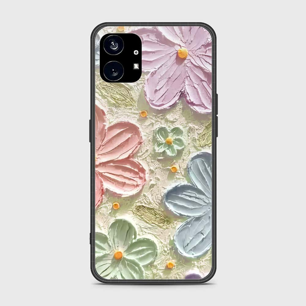 Nothing Phone 1 Cover - Floral Series - Design 15 - Blue & Green - HQ Premium Shine Durable Shatterproof Case