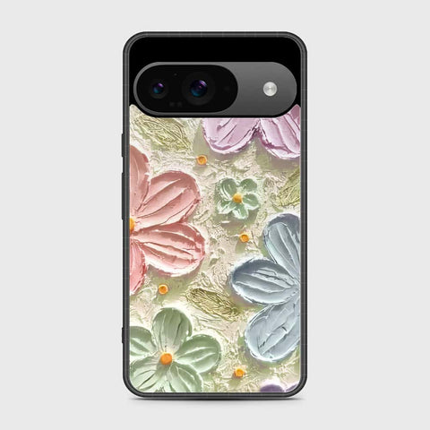 Google Pixel 9 Cover - Floral Series - Design 15 - Blue & Green - HQ Premium Shine Durable Shatterproof Case