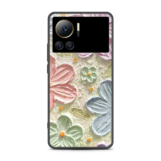 Infinix Note 12 VIP Cover - Floral Series - Design 15 - Blue & Green - HQ Premium Shine Durable Shatterproof Case