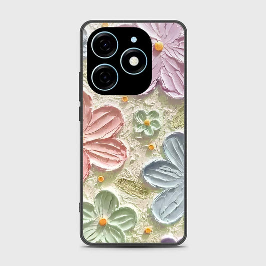 Tecno Spark Go 2024 Cover - Floral Series - Design 15 - Blue & Green - HQ Premium Shine Durable Shatterproof Case