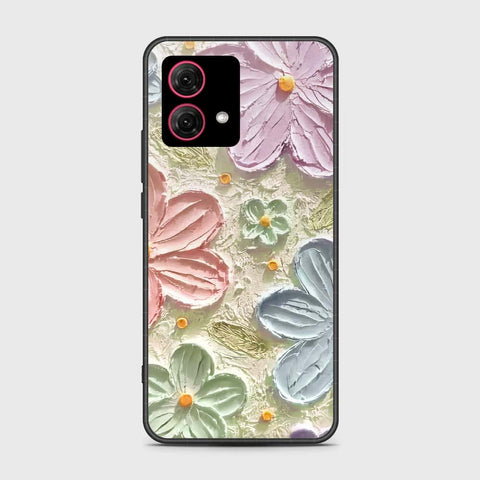 Motorola Moto G84 Cover - Floral Series - Design 15 - Blue & Green - HQ Premium Shine Durable Shatterproof Case