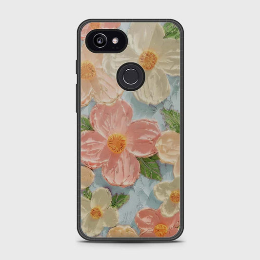 Google Pixel 3 XL Cover - Floral Series - Design 16 - Cyan & Pink - HQ Premium Shine Durable Shatterproof Case