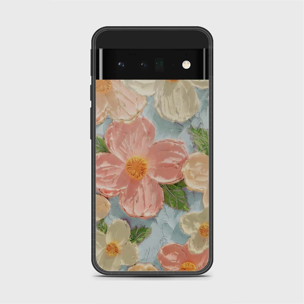 Google Pixel 6 Pro Cover - Floral Series - Design 16 - Cyan & Pink - HQ Premium Shine Durable Shatterproof Case