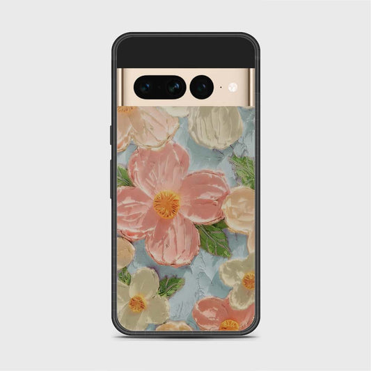 Google Pixel 7 Pro Cover - Floral Series - Design 16 - Cyan & Pink - HQ Premium Shine Durable Shatterproof Case