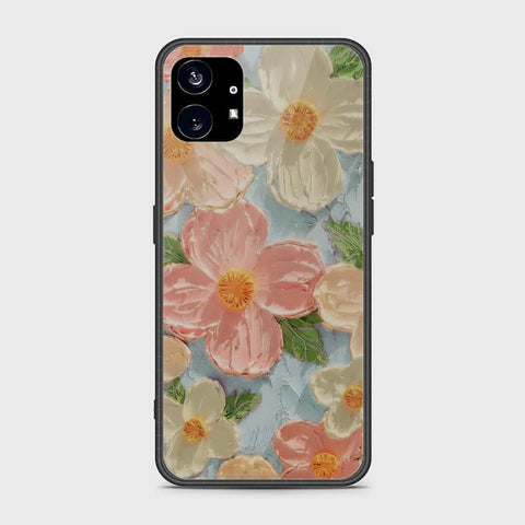 Nothing Phone 1 Cover - Floral Series - Design 16 - Cyan & Pink - HQ Premium Shine Durable Shatterproof Case