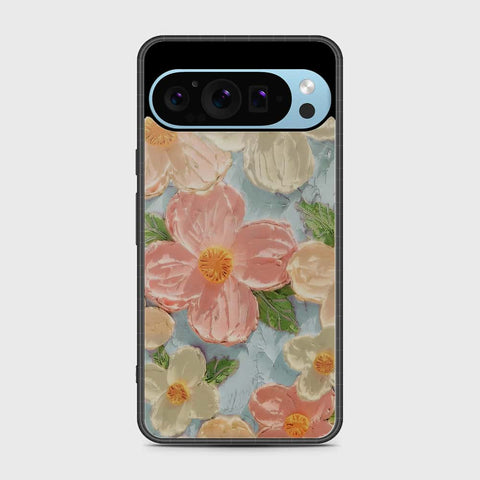 Google Pixel 9 Pro Cover - Floral Series - Design 16 - Cyan & Pink - HQ Premium Shine Durable Shatterproof Case