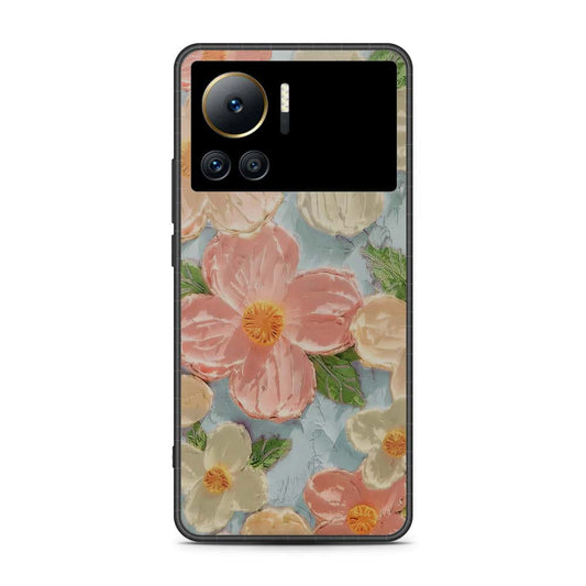 Infinix Note 12 VIP Cover - Floral Series - Design 16 - Cyan & Pink - HQ Premium Shine Durable Shatterproof Case