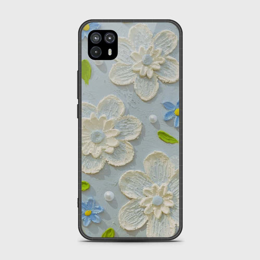 Motorola Moto G50 5G Cover - Floral Series - Design 3 - Sky Blue - HQ Premium Shine Durable Shatterproof Case