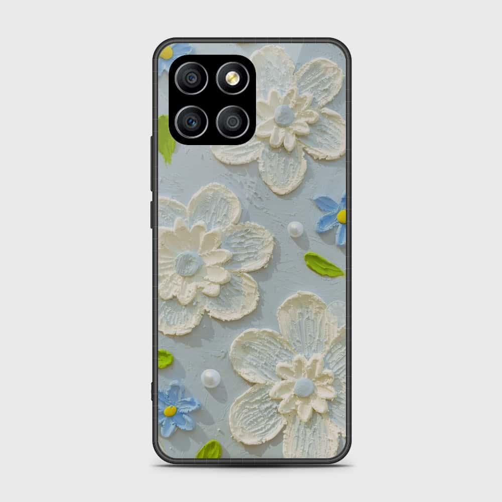 Honor X6 Cover - Floral Series - Design 3 - Sky Blue - HQ Premium Shine Durable Shatterproof Case