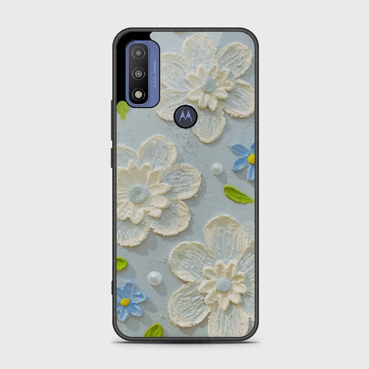 Motorola G Pure 2021 Cover - Floral Series - Design 3 - Sky Blue - HQ Premium Shine Durable Shatterproof Case