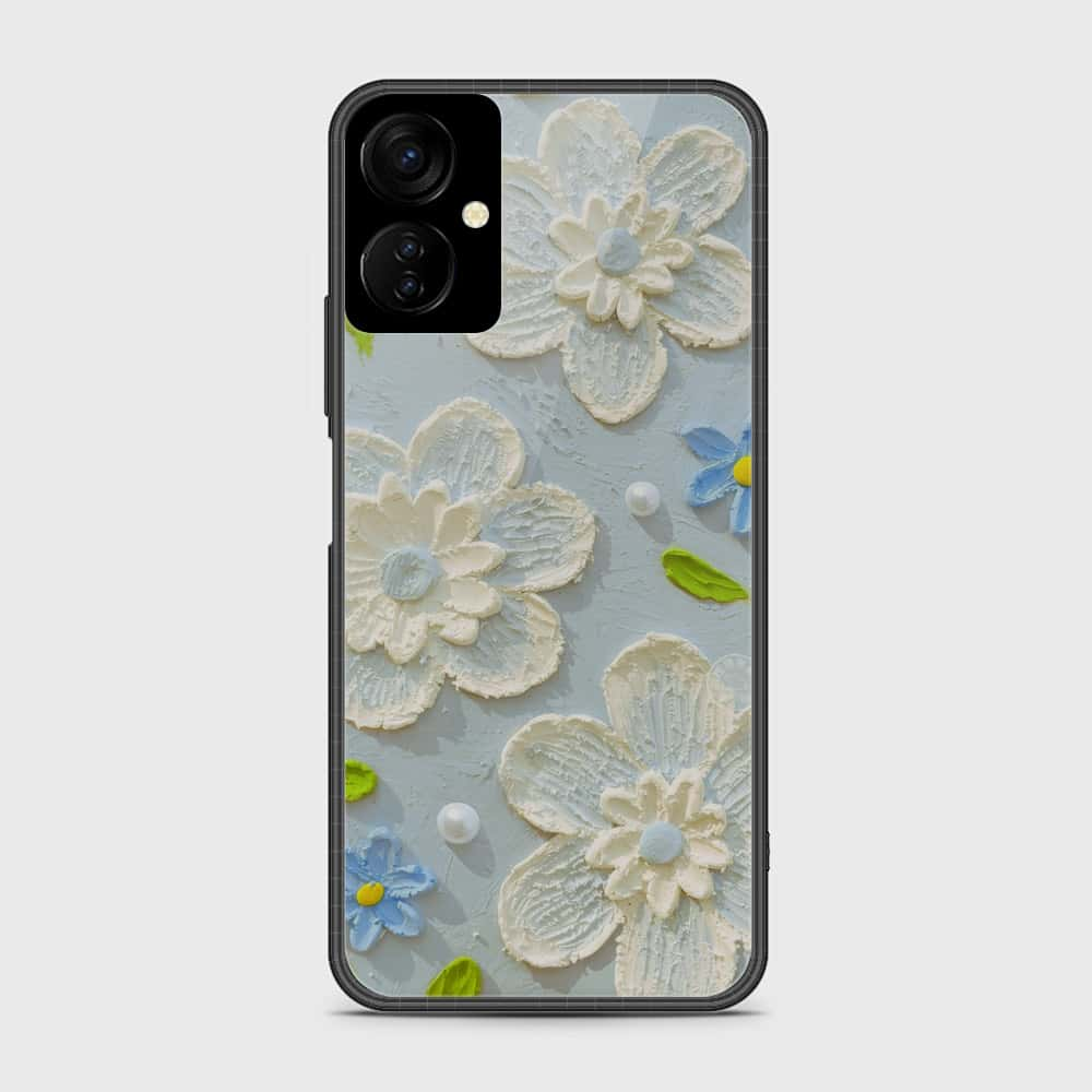 Tecno Camon 19 Neo Cover - Floral Series - Design 3 - Sky Blue - HQ Premium Shine Durable Shatterproof Case