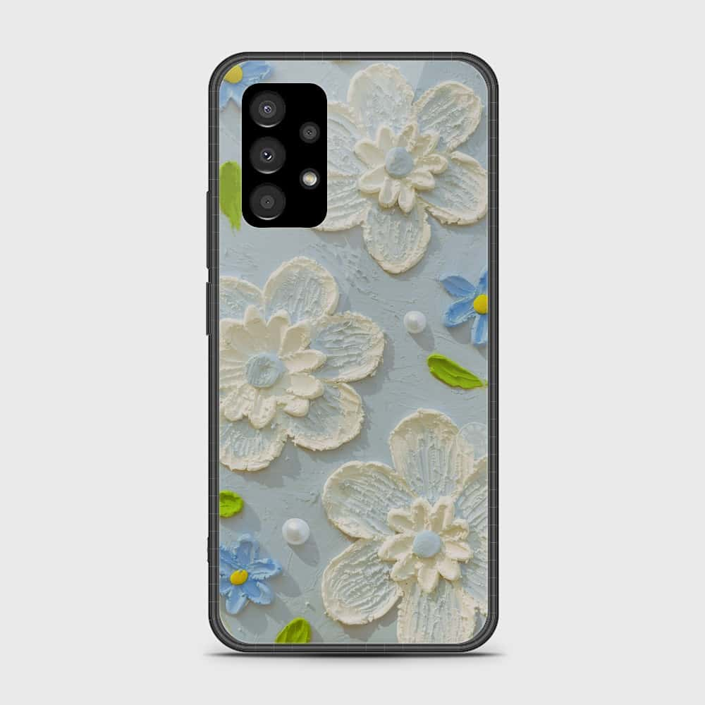 Samsung Galaxy A53 5G Cover - Floral Series - Design 3 - Sky Blue - HQ Premium Shine Durable Shatterproof Case