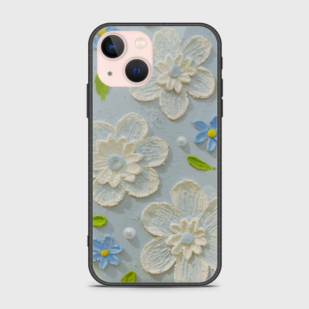 iPhone 14 Plus Cover - Floral Series - Design 3 - Sky Blue - HQ Premium Shine Durable Shatterproof Case