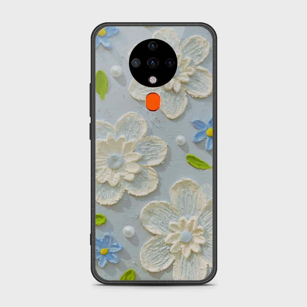 Tecno Spark 6 Cover - Floral Series - Design 3 - Sky Blue - HQ Premium Shine Durable Shatterproof Case