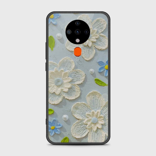 Tecno Spark 6 Cover - Floral Series - Design 3 - Sky Blue - HQ Premium Shine Durable Shatterproof Case