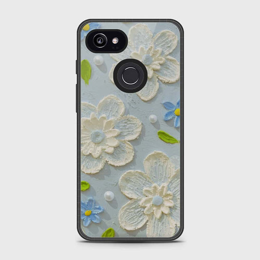 Google Pixel 3 Cover - Floral Series - Design 3 - Sky Blue - HQ Premium Shine Durable Shatterproof Case