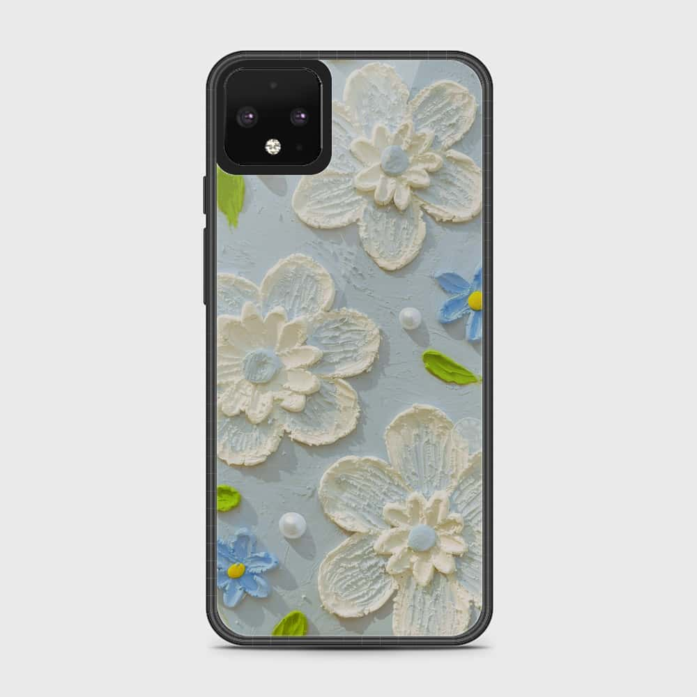 Google Pixel 4 XL Cover - Floral Series - Design 3 - Sky Blue - HQ Premium Shine Durable Shatterproof Case