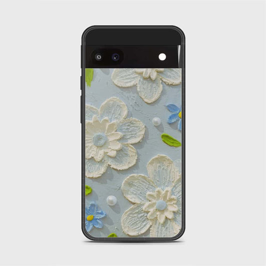 Google Pixel 6a Cover - Floral Series - Design 3 - Sky Blue - HQ Premium Shine Durable Shatterproof Case