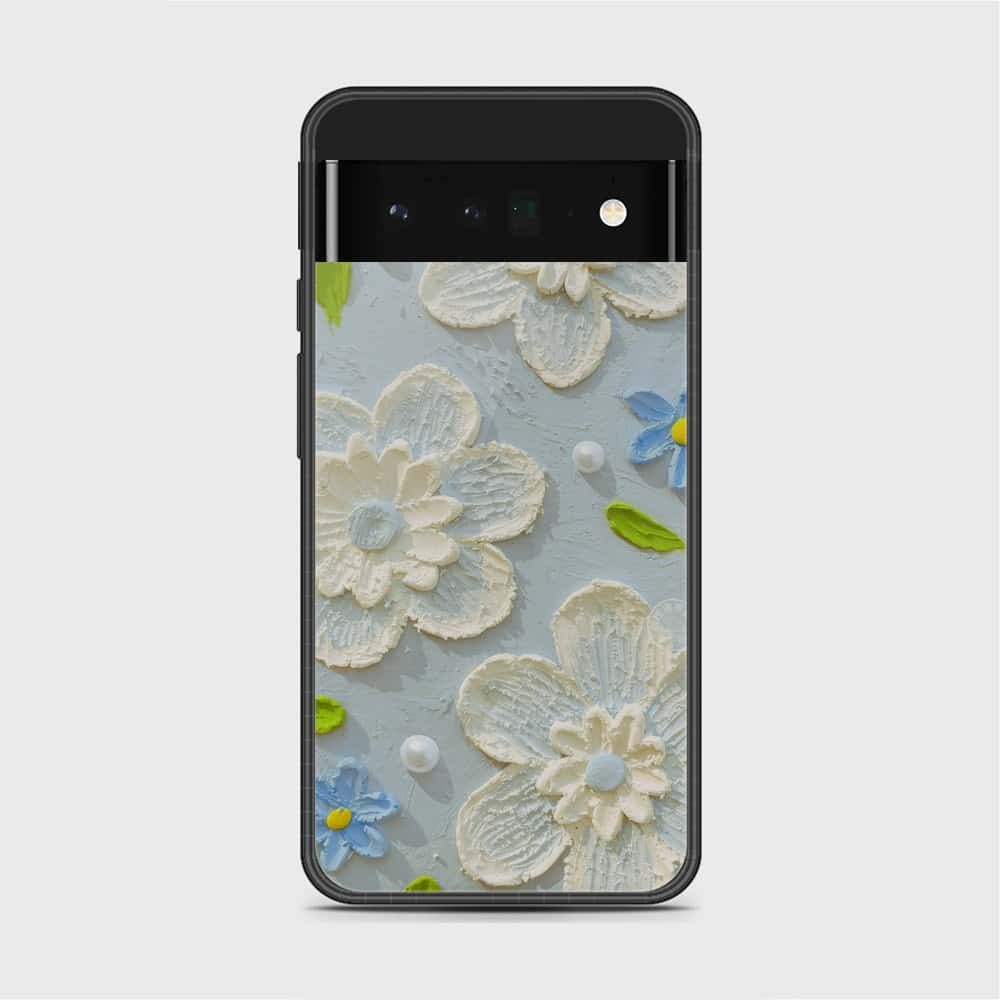 Google Pixel 6 Pro Cover - Floral Series - Design 3 - Sky Blue - HQ Premium Shine Durable Shatterproof Case