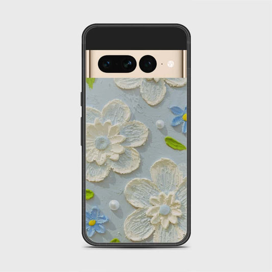 Google Pixel 7 Pro Cover - Floral Series - Design 3 - Sky Blue - HQ Premium Shine Durable Shatterproof Case