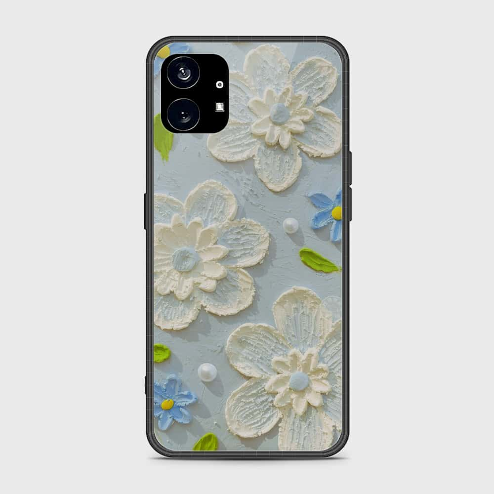 Nothing Phone 1 Cover - Floral Series - Design 3 - Sky Blue - HQ Premium Shine Durable Shatterproof Case