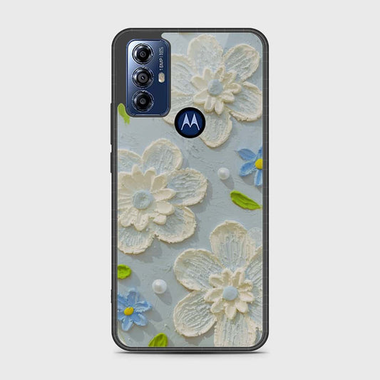 Motorola Moto G Play 2023 Cover - Floral Series - Design 3 - Sky Blue - HQ Premium Shine Durable Shatterproof Case