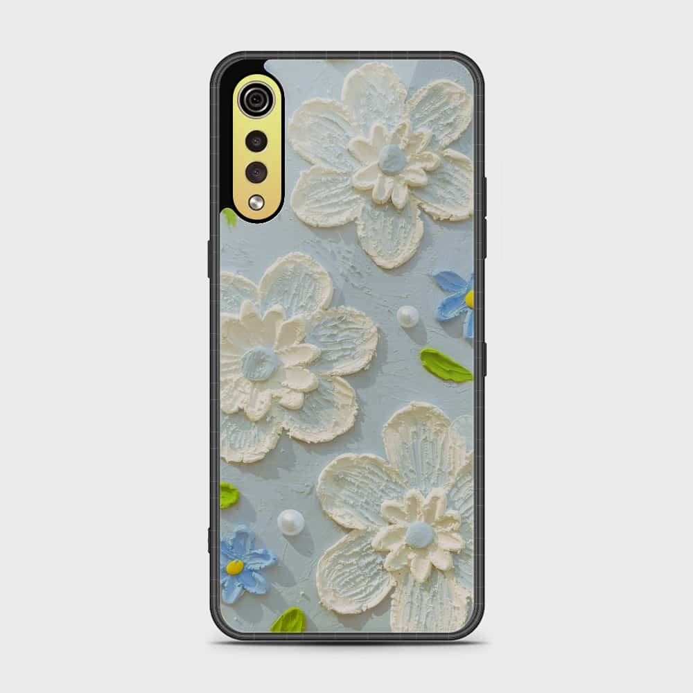 LG G9 Cover - Floral Series - Design 3 - Sky Blue - HQ Premium Shine Durable Shatterproof Case