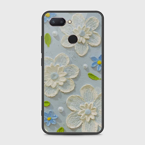 Xiaomi Mi 8 Lite Cover - Floral Series - Design 3 - Sky Blue - HQ Premium Shine Durable Shatterproof Case