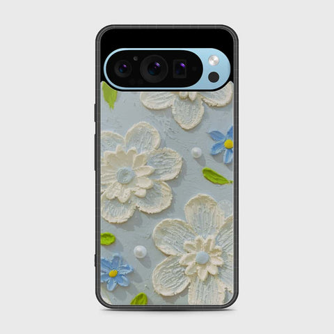 Google Pixel 9 Pro Cover - Floral Series - Design 3 - Sky Blue - HQ Premium Shine Durable Shatterproof Case