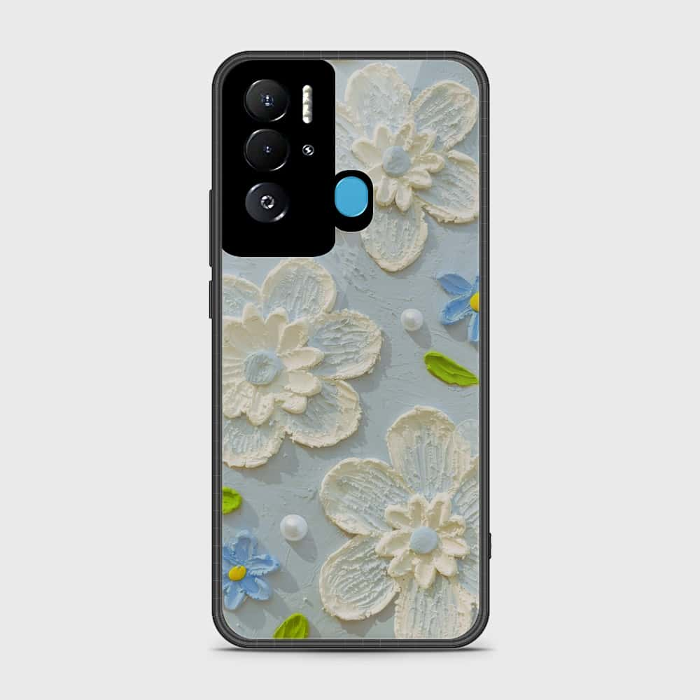 Tecno Pova Neo Cover - Floral Series - Design 3 - Sky Blue - HQ Premium Shine Durable Shatterproof Case