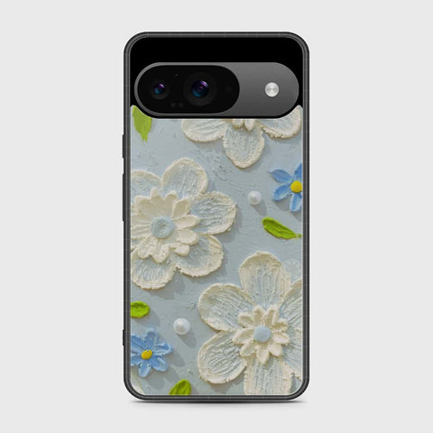 Google Pixel 9 Cover - Floral Series - Design 3 - Sky Blue - HQ Premium Shine Durable Shatterproof Case