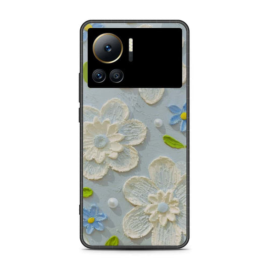 Infinix Note 12 VIP Cover - Floral Series - Design 3 - Sky Blue - HQ Premium Shine Durable Shatterproof Case