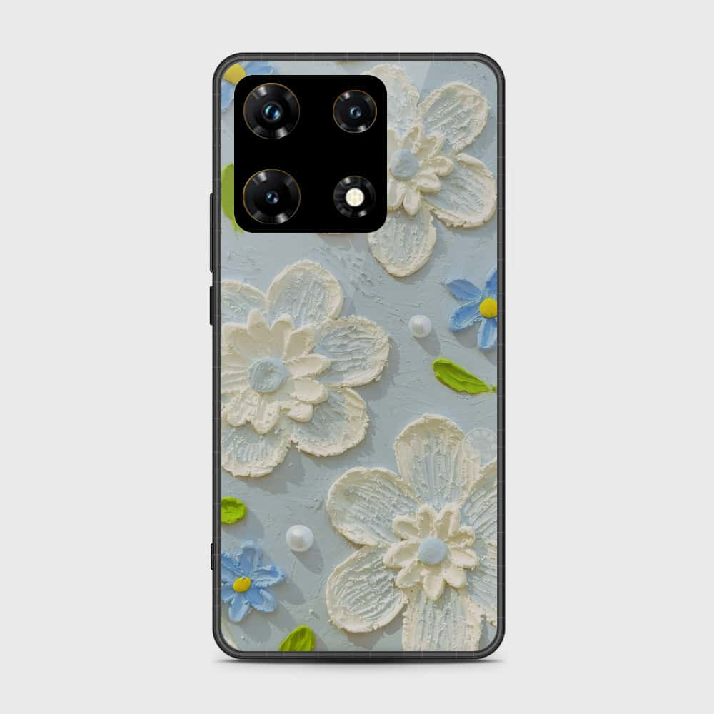 Infinix Note 30 Pro Cover - Floral Series - Design 3 - Sky Blue - HQ Premium Shine Durable Shatterproof Case