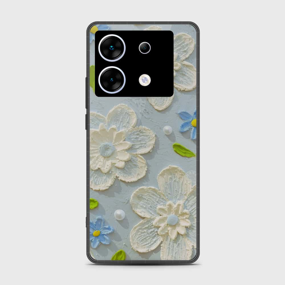 Infinix Zero 30 5G Cover - Floral Series - Design 3 - Sky Blue - HQ Premium Shine Durable Shatterproof Case