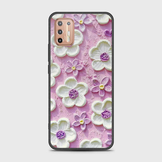 Motorola Moto E13 Cover - Floral Series - Design 4 - Purple & White - HQ Premium Shine Durable Shatterproof Case